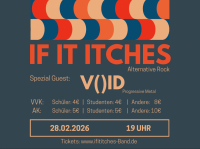 F23 in concert: Progressive Metal von "V()OD" und Alternative Rock von "If It Itches"